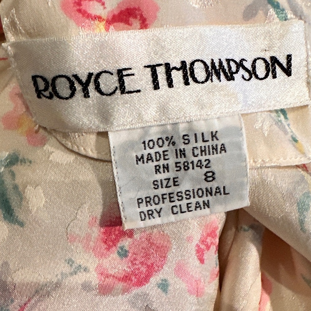 Royce Thomson Vintage 100% silk dress. - Picture 6 of 6